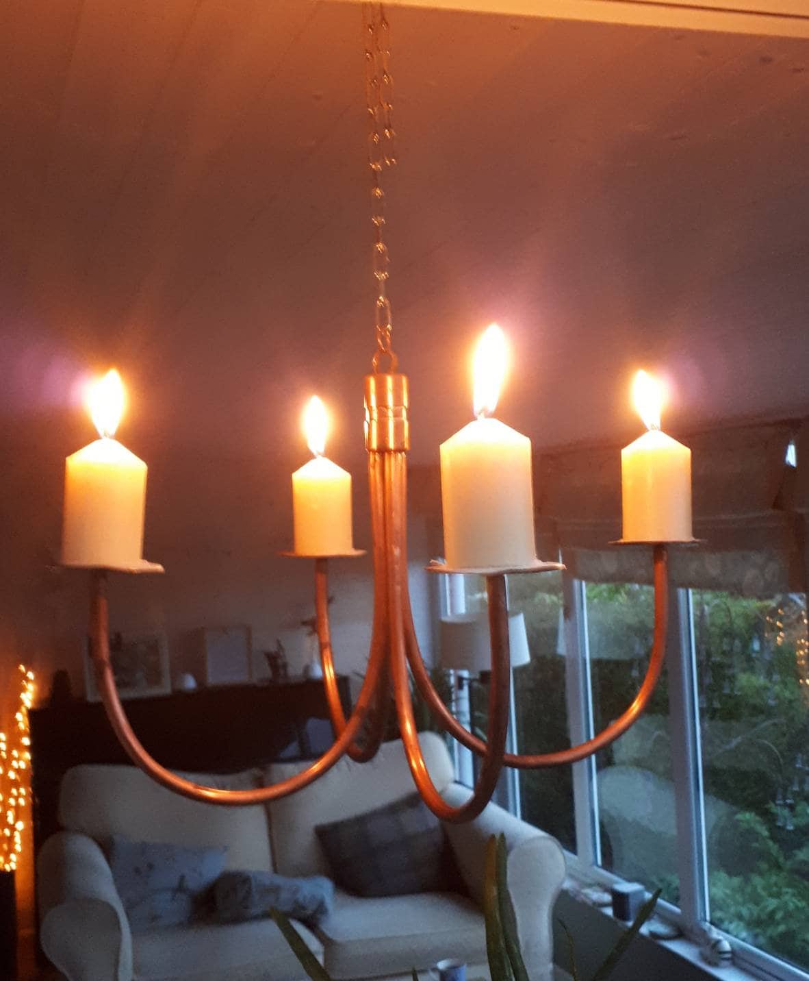 Outdoor or indoor Candle Chandelier Garden Chandeleir Etsy