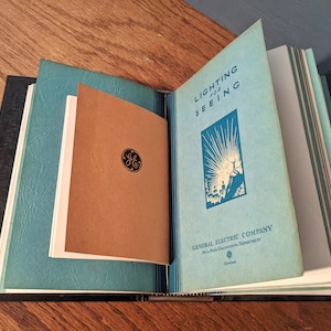 1930&#39;s GENERAL ELECTRIC COMPANY Lighting Publications Manual with Visibility Indicator - Nella Park Engineering Department