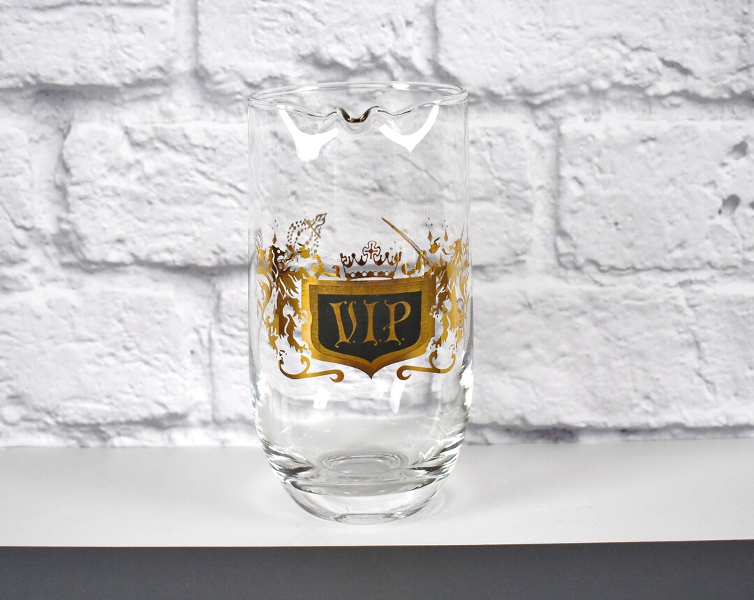 Glass Set Vip VIP Glassware - Retro Glass Pitcher- 1960s Roly Poly Black & Gold - Etsy