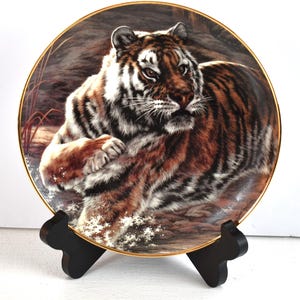 Vintage National Wildlife Federation Tiger Fine Porcelain Plate - Pure Power