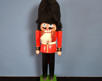 Vintage Wooden Nutcracker Soldier - 12" Height