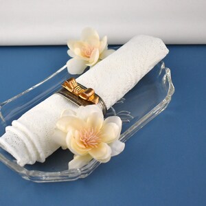 Gran plato vintage elegante de mantequilla de vidrio - Vintage Serving Piece