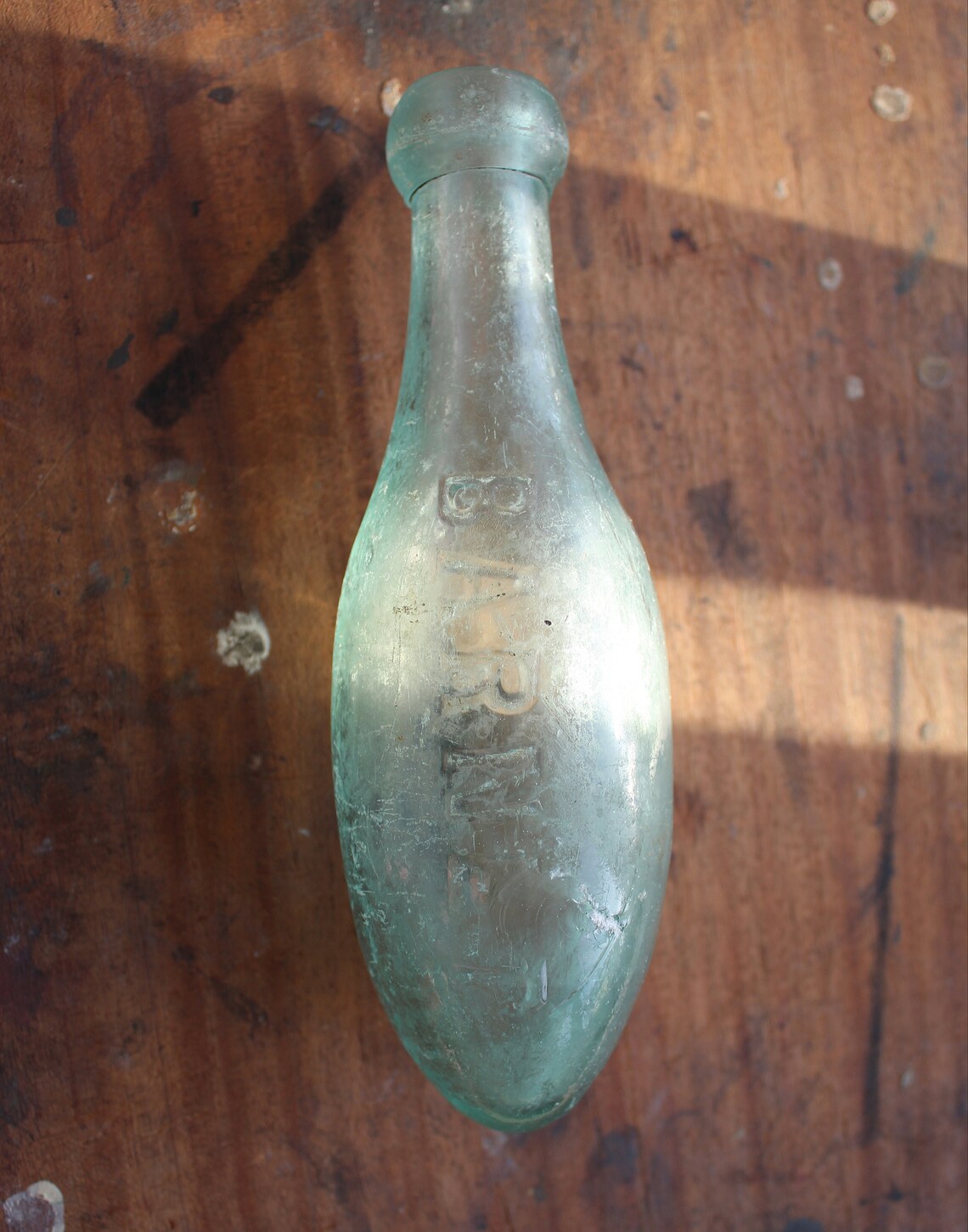 Antique Vintage R J Frank Torpedo Glass Bottle Etsy