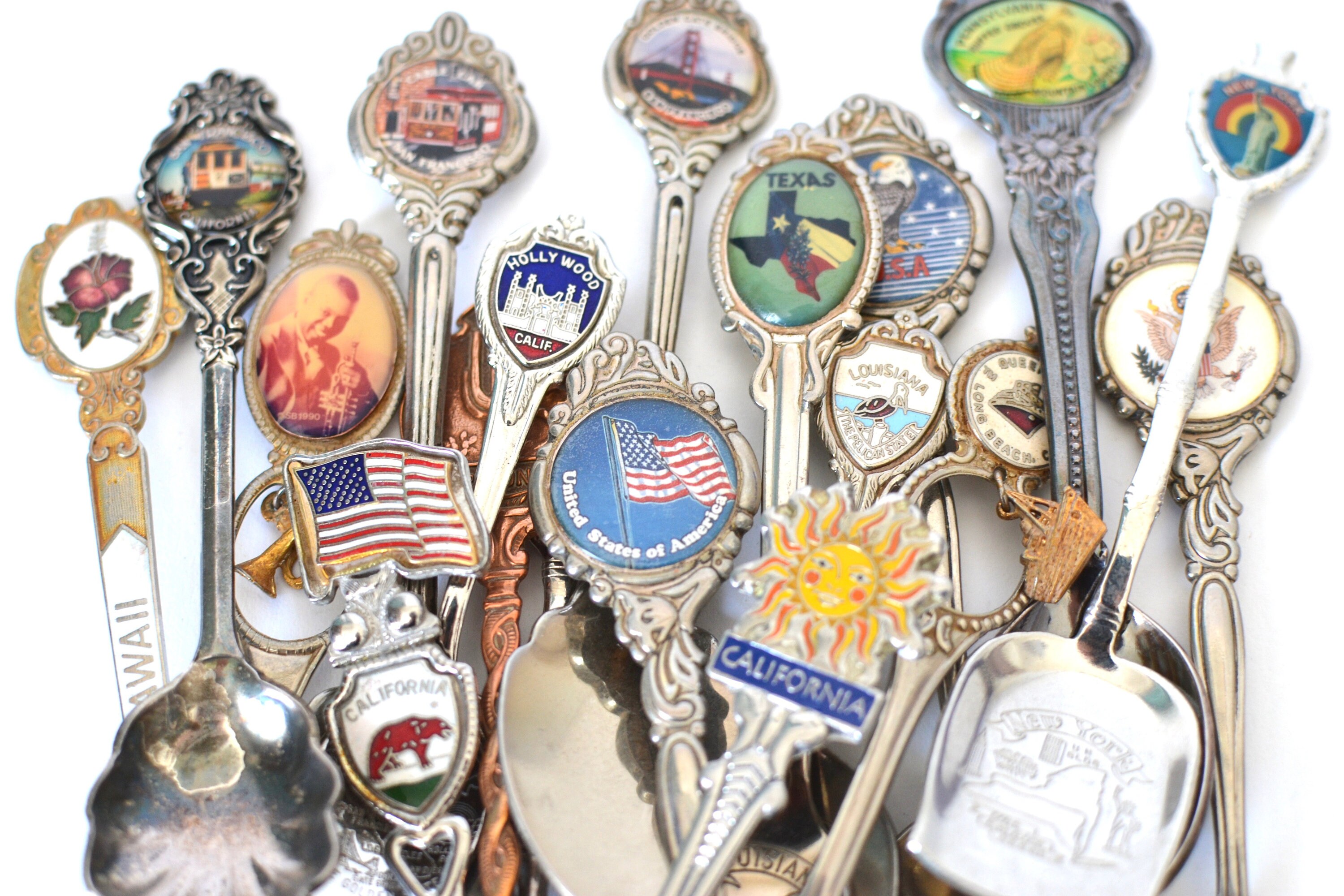 Job Lot of Souvenir Spoons. American Themed Collection. Etsy