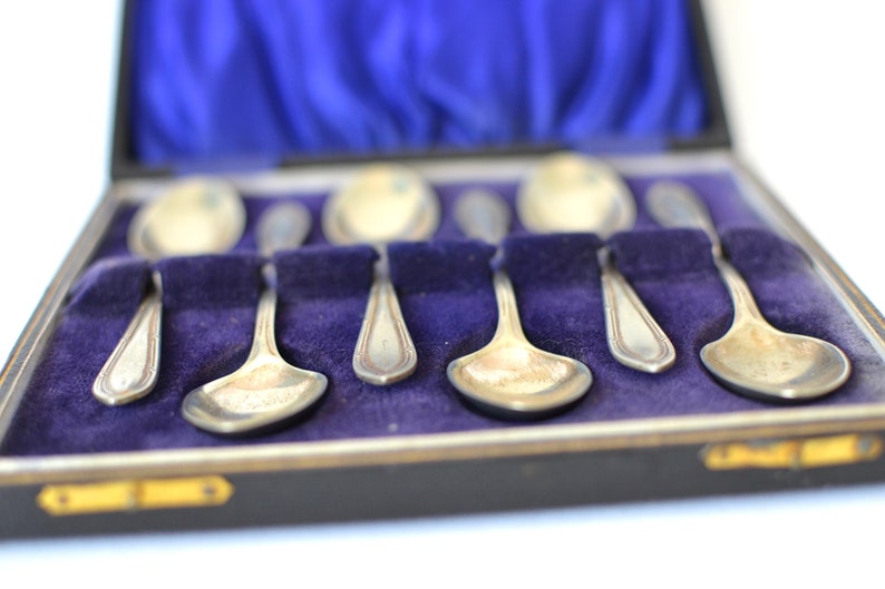 Boxed Set of Six Vintage EPNS Tea Spoons. 1940s Vintage With a Etsy UK