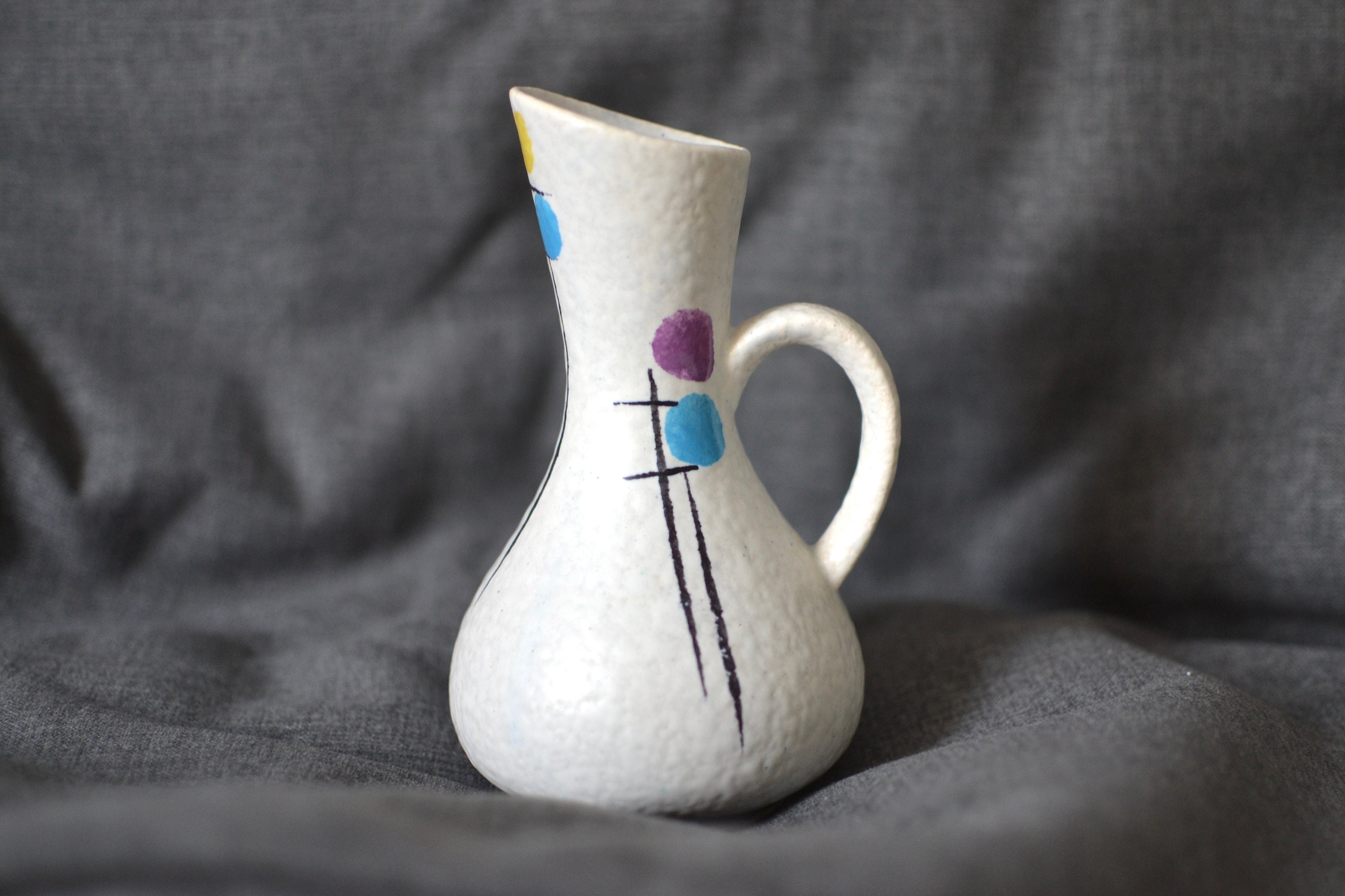 A Vintage 1960s Bay Keramik Vase, West German Pottery, Fat