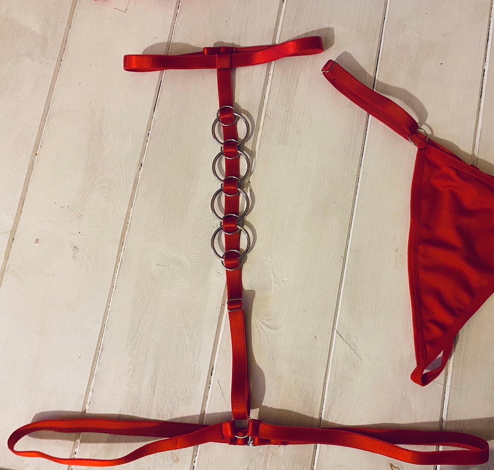 Red Oring Chest Harness Etsy