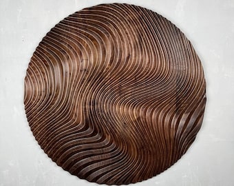 Flujo – Arte mural en capas con curvas orgánicas modernas y forma tridimensional