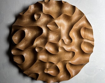 Arte mural en madera, decoración moderna y contemporánea para el hogar, arte de perspectiva inspirado en la naturaleza - Tormenta de arena
