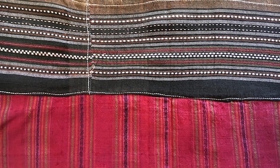 Vintage Mudmee Ikat Esarn Thai Sarong Cotton Silk