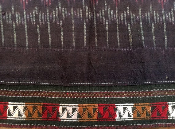 Thai Mudmee Ikat Sarong Cotton Silk Handwoven Thai