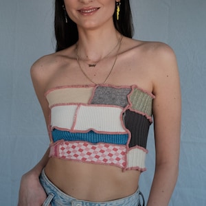 Addison Colorful Patchwork Tube Top