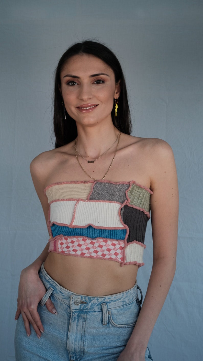 Addison Coloré Patchwork Tube Top image 1