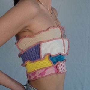 Addison Coloré Patchwork Tube Top image 3