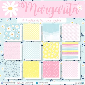 Coleccion digital "Margarita" *Temática por sus papeles complementarios o atemporal sin ellos