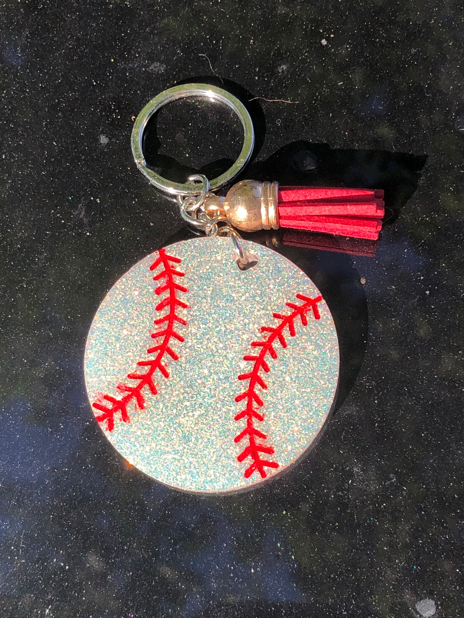 Glitter Baseball & Softball Keychains /custom Keychains Etsy