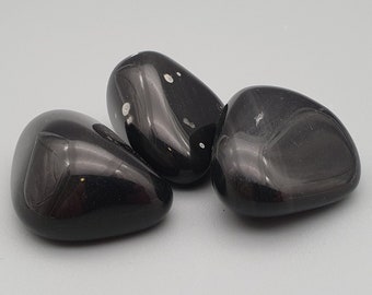 Obsidian Trommelstein Lot 3 Steine /