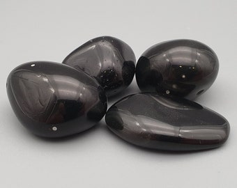 Obsidian Trommelstein Lot 4 Steine /