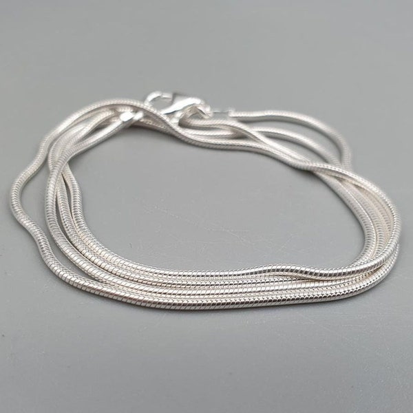 Kette 925 Sterling Silber 50cm Schlangenkette Halskette