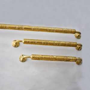 Unlacquered Brass Towel Bar for Bathroom,  Solid Brass Towel Holder - Handmade Towel Rack