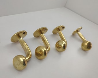 Unlacquered Brass Wall Hook/ Coat Hook