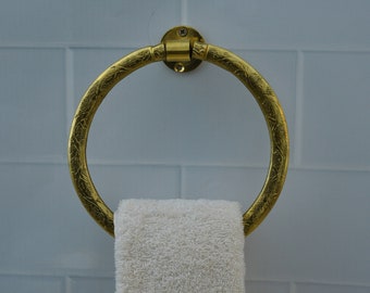 Solid Brass Towel Ring For Bathroom, Brass towel ring, Kitchen Towel Hanger, Towel Rack for Bathtoom,Towel wall mountable towel holder