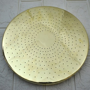 Unlacquered Brass Rain Shower Head, Round shower head, bathroom shower
