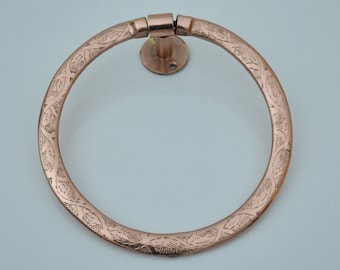 Copper Towel Holder For Bathroom, Handcrafted Bathroom Towel Ring