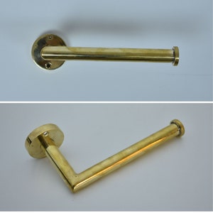 Suporte de papel higiênico de latão maciço, suporte para rolo de papel higiênico para banheiro, cozinha, banheiro, suporte de parede para papel higiênico estilo fazenda