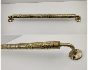 Engraved Bronze Towel Bar For Bathroom - Moroccan Handmade Towel Rod