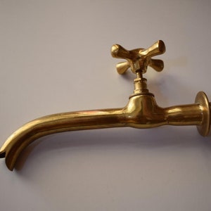 Moroccan water faucet Bronze part Antique Vintage Water Faucet Brass Bronze Water Tap Old Golden bath decor Unusual old faucet Brass