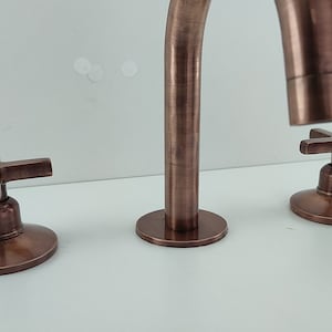 Copper Bathroom Vanity 3 Holes Faucet, Deck Mount Faucet, Copper ...