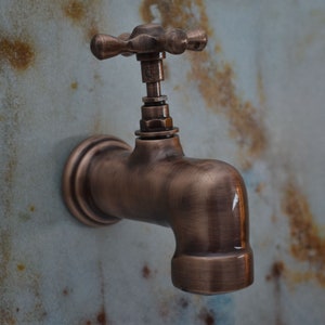 Wall Mount Copper Faucet, Single Handle Faucet