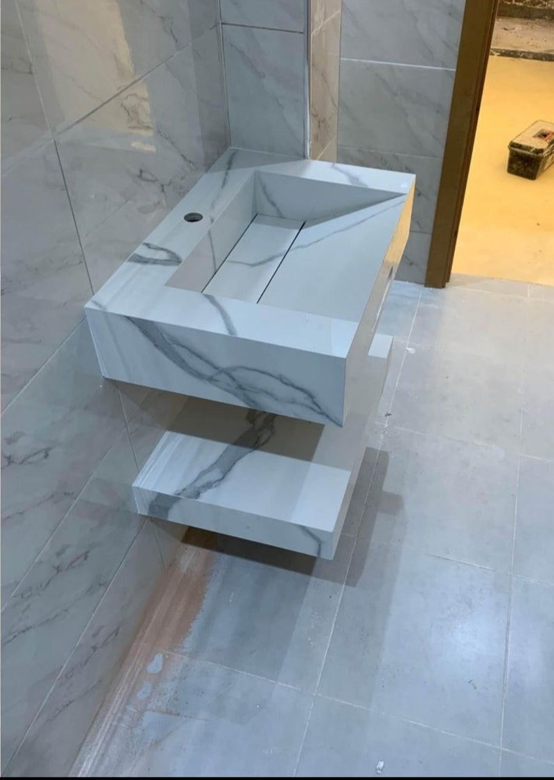 Sink Porcelain.custom Made Bathroom Sink .engineered Porcelain.marble ...
