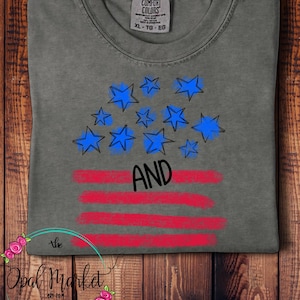 Stars and Stripes Shirt/Red White and Blue Stars TShirt/July 4th Shirt/Independence Day Shirt/USA Freedom Shirt/MAGA/ Women’s Shirt