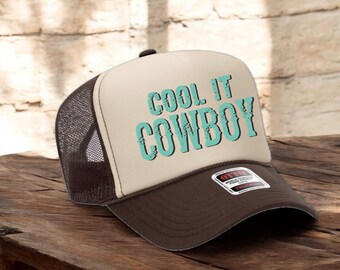 Cool It Cowboy Trucker Hat, Western Hat, Cowgirl Hat, Snap Back Hat, Women’s Hat