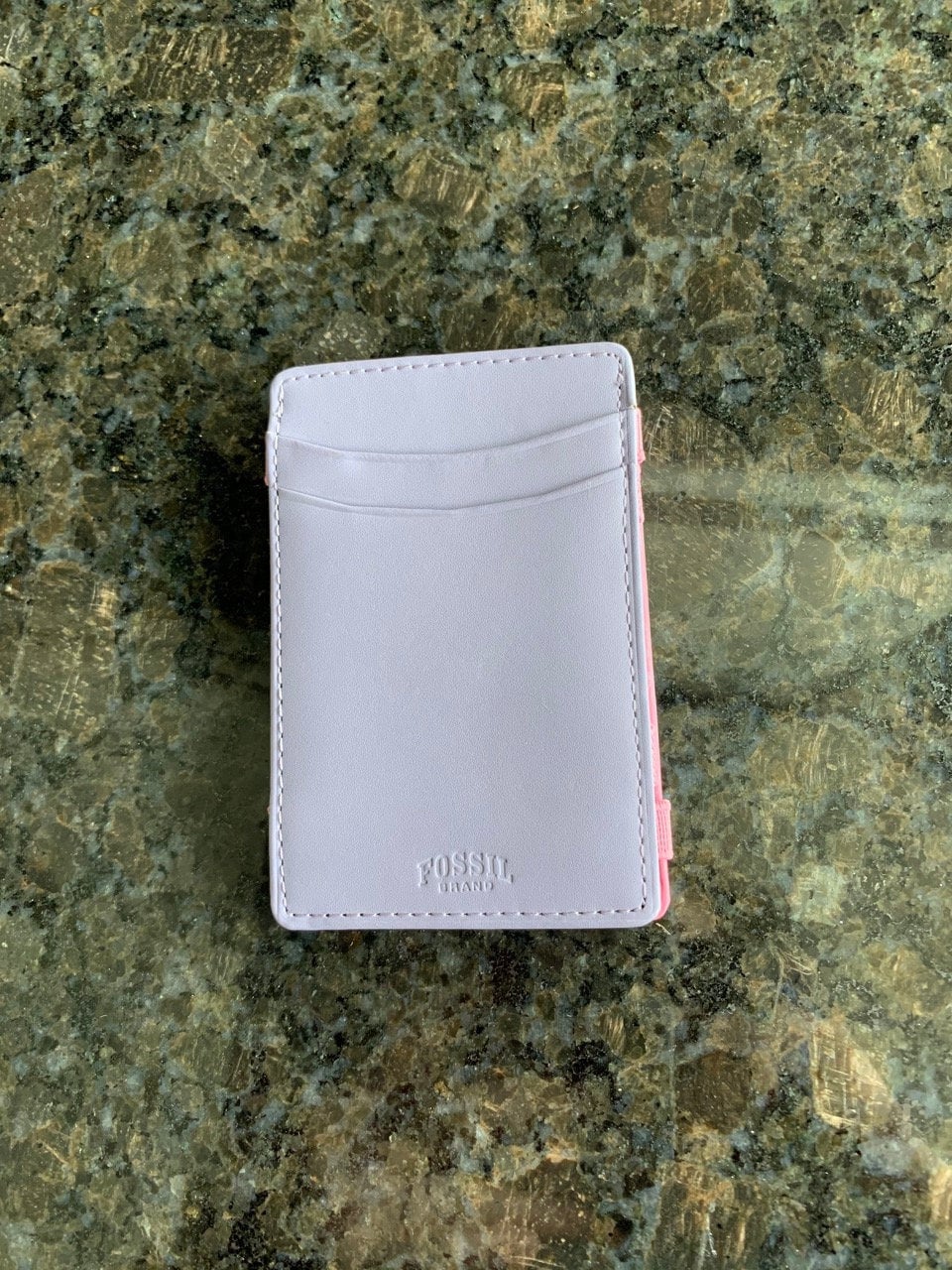 Fossil Womens Leather Card Holder/Wallet W/ Elastic Band Etsy