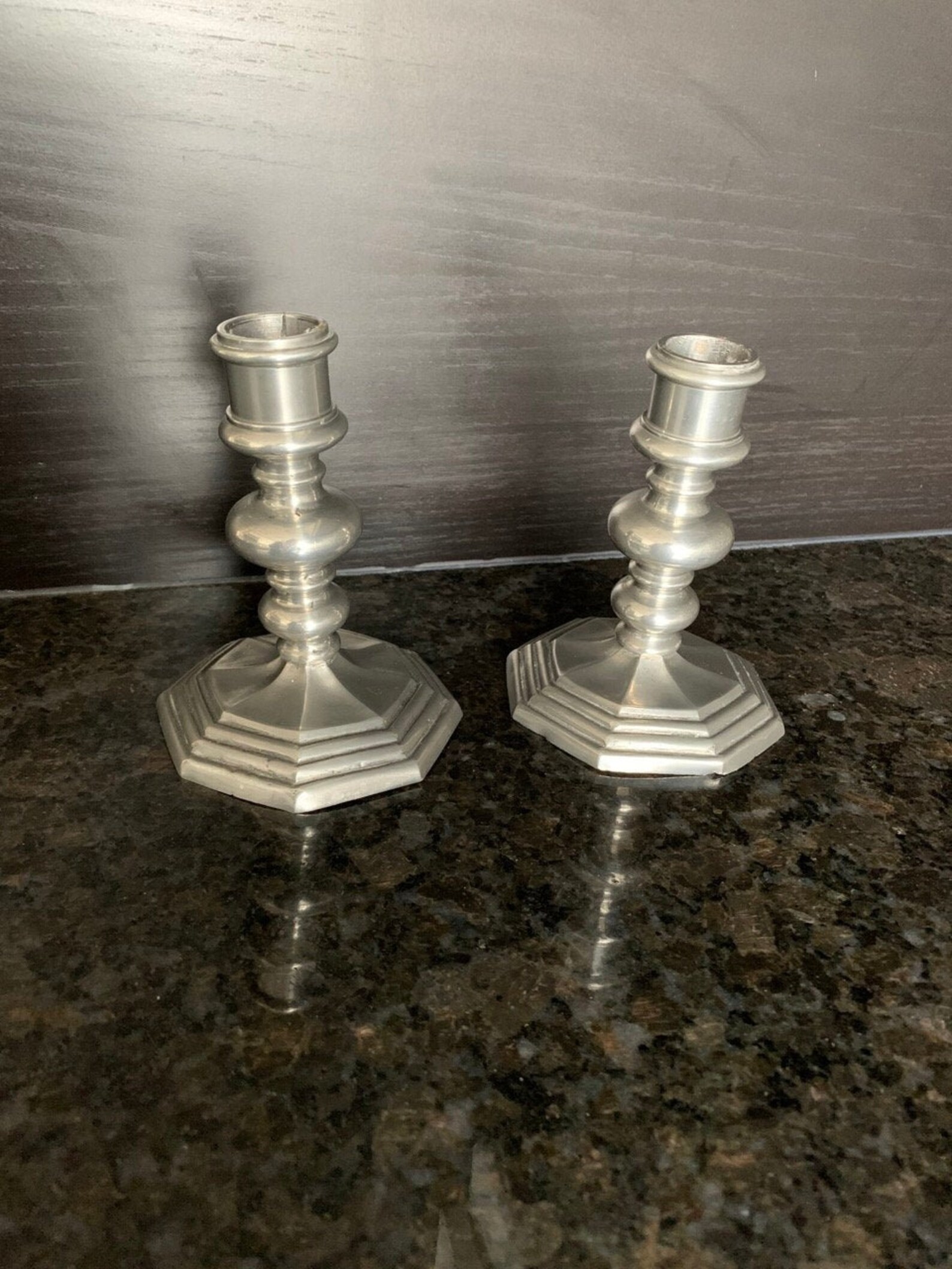 Vintage portuguese pewter pair of candle holders candlesticks. Etsy