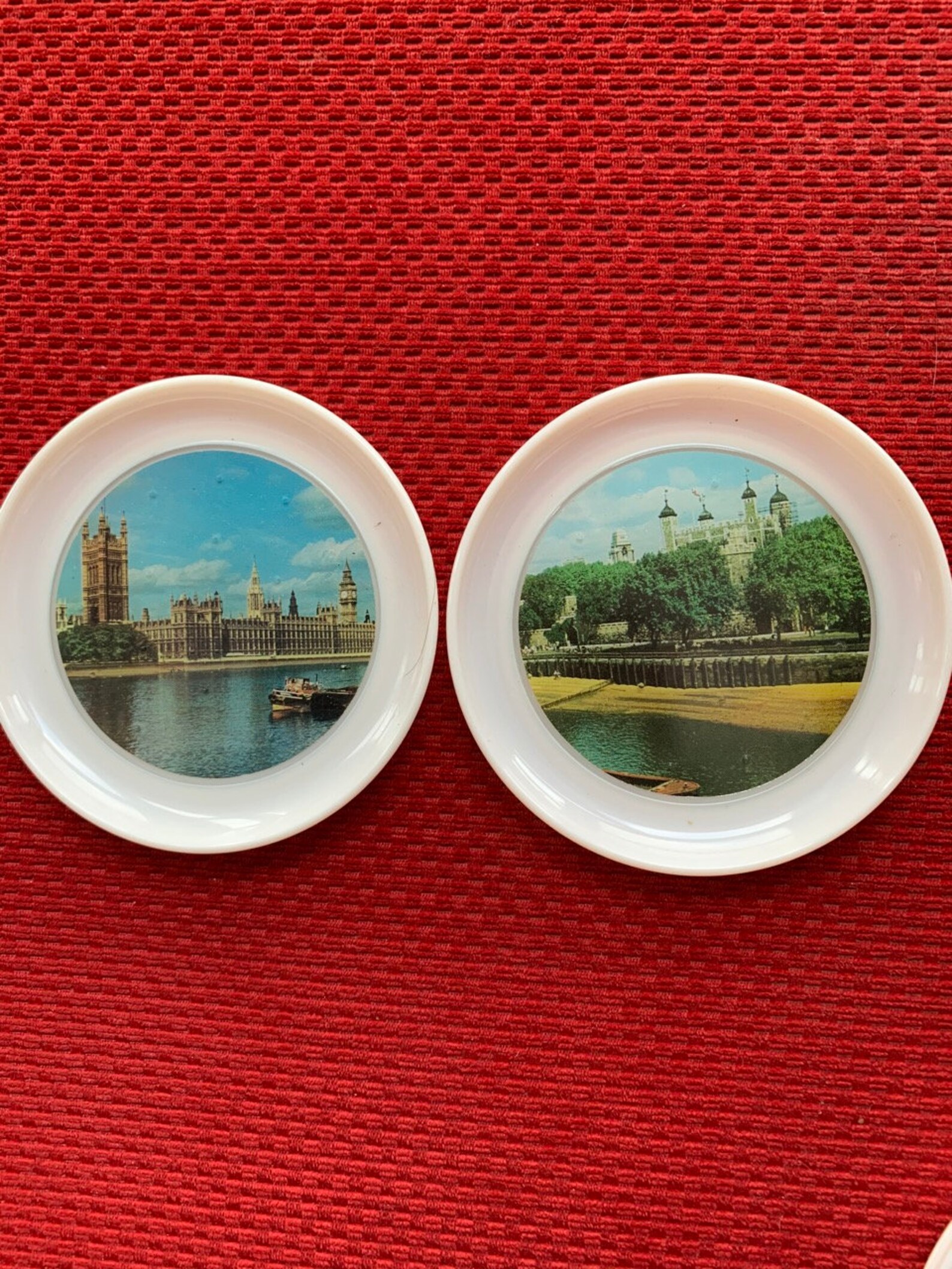 Vintage London Coaster Set of 6 London Souvenir Plastic Etsy