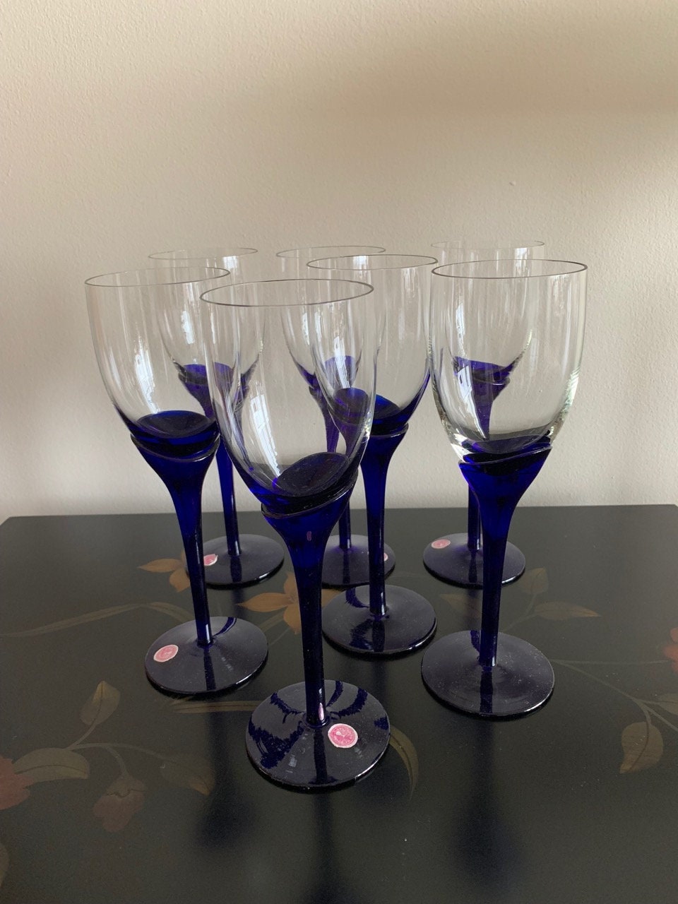 Set of Four Vintage Iridescent Champagne Glasses by Colony 