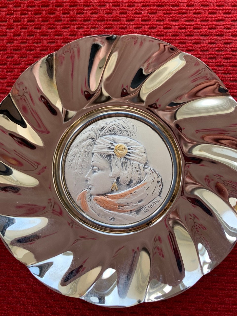新品 イタリア製 銀製 写真立て Arval Argenti Valenza社製 Vintage Italian Arg 1000 Silver Plated and Silver/gold