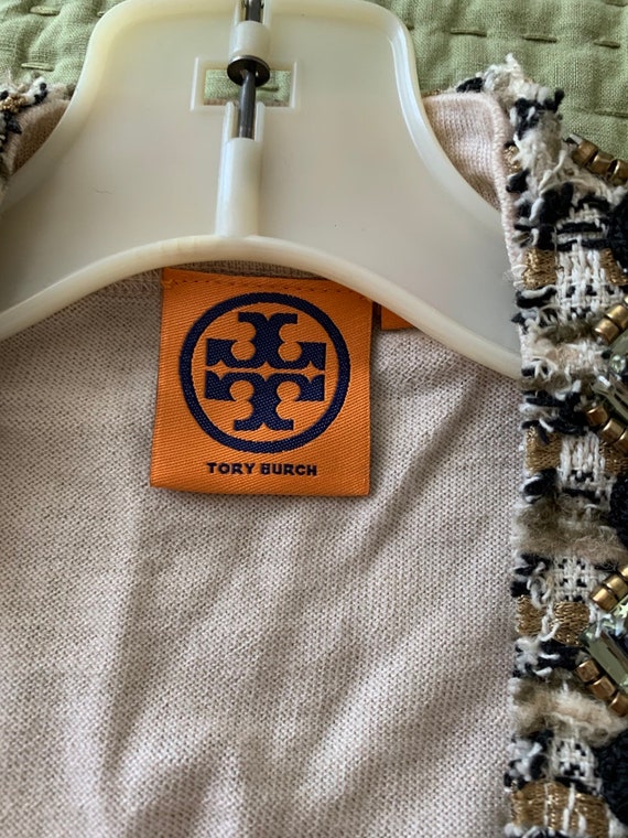 Tory Burch camel tan beige beaded down Rosalind c… - image 3