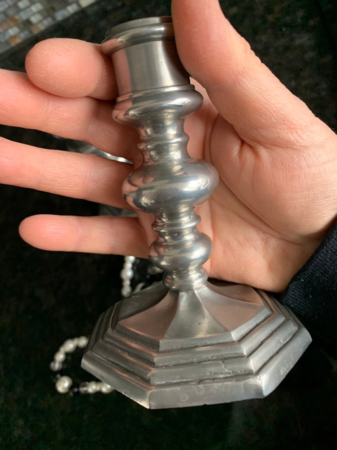 Vintage portuguese pewter pair of candle holders candlesticks. Etsy