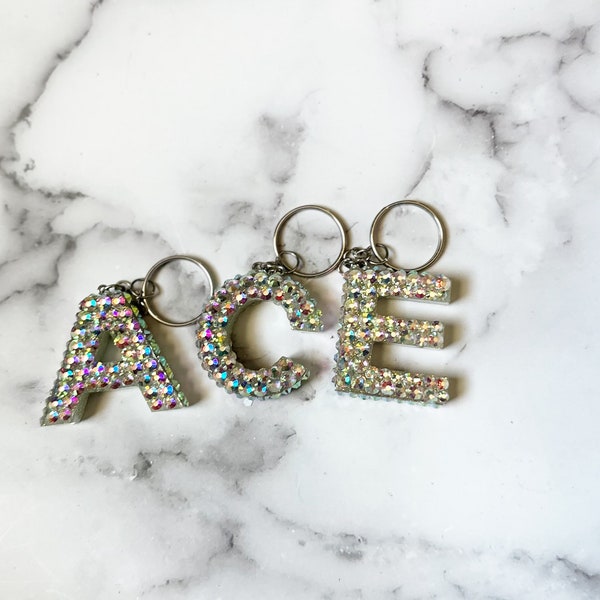 Initial Keychain Etsy