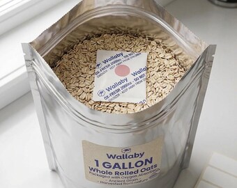 20 lb Case Organic Rolled Oats Long Term Storage Mylar Bag Shortage Emergency Prep
