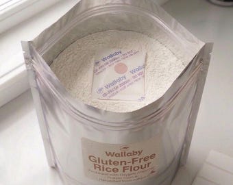 30 lb Case Organic Gluten Free Rice Flour Long Term Storage Mylar Bag