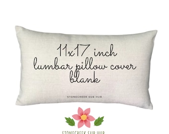 StoneCreek Sublimation Blank Linen Polyester 11x17 Inch Lumbar Pillow Cover