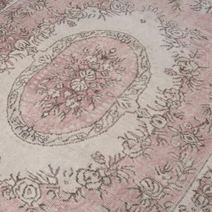 6x9 Vintage Rug, Beige Turkish Area Rug, Bedroom Rug, Neutral Rug, Living Room Rug, Boho Rug, Antique Rug, Faded Rug, Worn Rug, Muted Rug