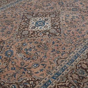 8x12 Vintage Rug, Brown Turkish Rug, 8x12 Oushak Rug, Oversized Rug, Living Room Rug, Dining Room Rug, Antique Rug, 8x12 Carpet, Large Rug