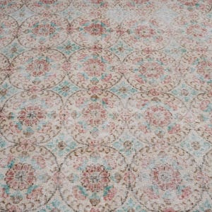 6x9 Vintage Rug, Beige Turkish Area Rug, Bedroom Rug, Neutral Rug, Living Room Rug, Boho Rug, Antique Rug, Faded Rug, Worn Rug, Muted Rug